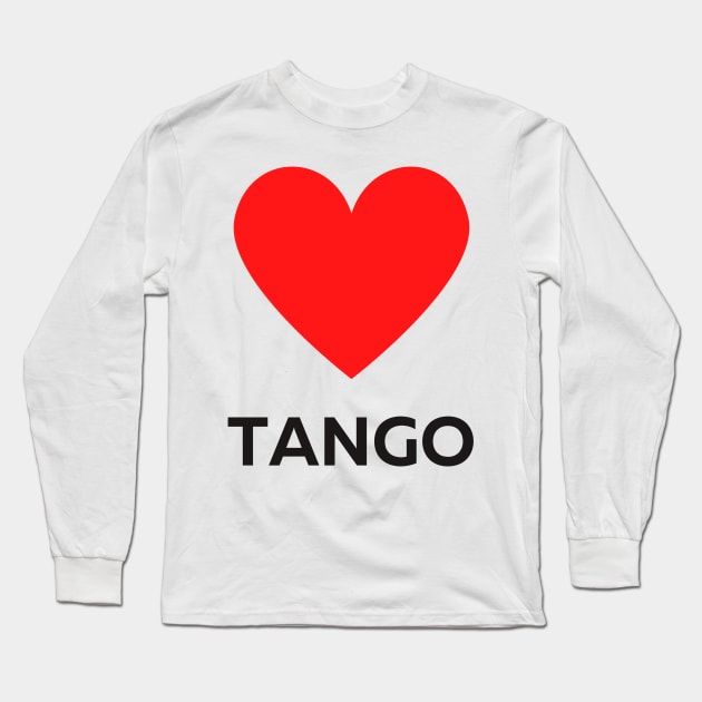 Tango Social Dance Design Long Sleeve T-Shirt by Liniskop